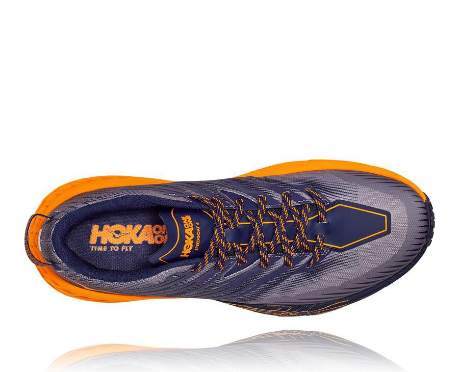 Hoka One One Spor Ayakkabı Erkek Mavi/Turuncu - Speedgoat 4 - OM8947605